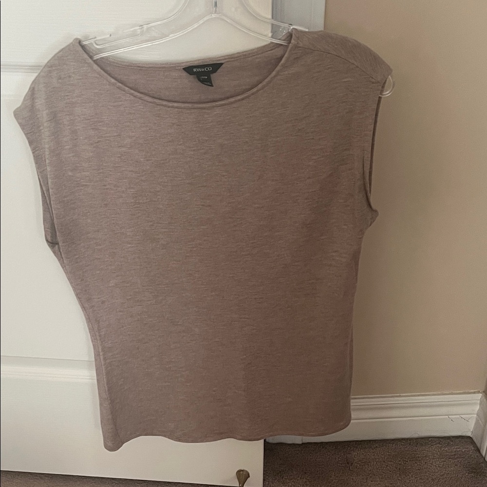 RW&CO. Taupe Sleeveless Top